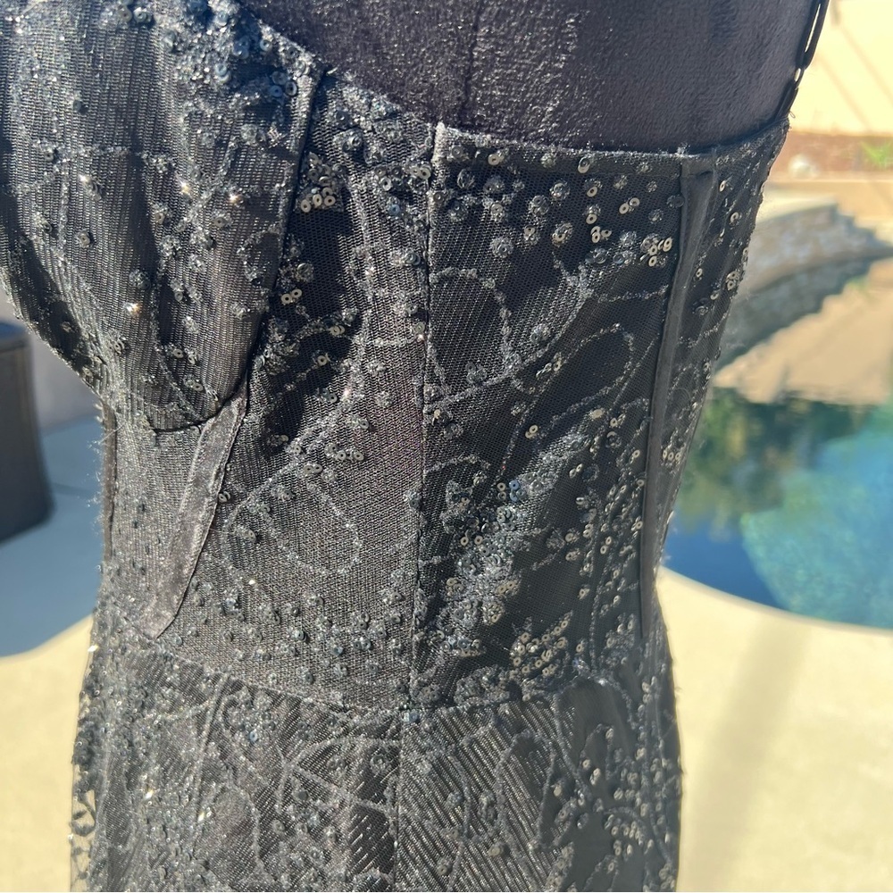 Windsor Black Lace Corset Dress Size 11 Cocktail Formal - Picture 11 of 17